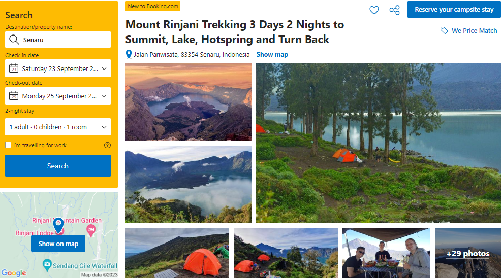 Booking Mount Rinjani Trek With Simply in with Booking.com